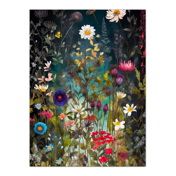 Puzzle Ravensburger "Wildblumenwiese b" artboxONE - Natur,Abstrakt - Wiese,Blumen,Wildblumen,Pflanzen,Garten,Botanisch - Bild wiese