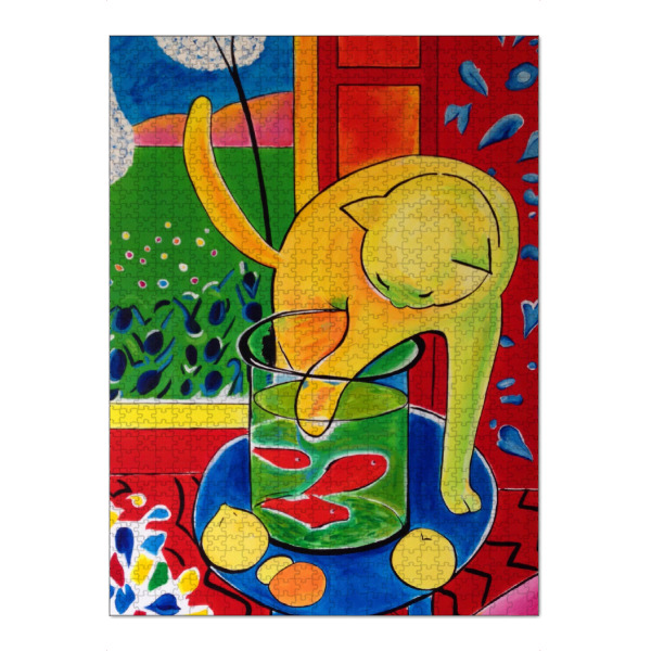 Puzzle Ravensburger "Henri matisse The cat with the red" artboxONE - Tiere,Abstrakt