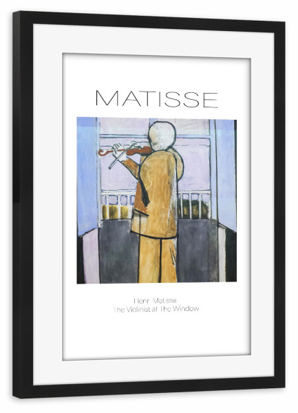 Poster mit Rahmen schwarz "Henri Matisse der Geiger" artboxONE - Abstrakt,Musik