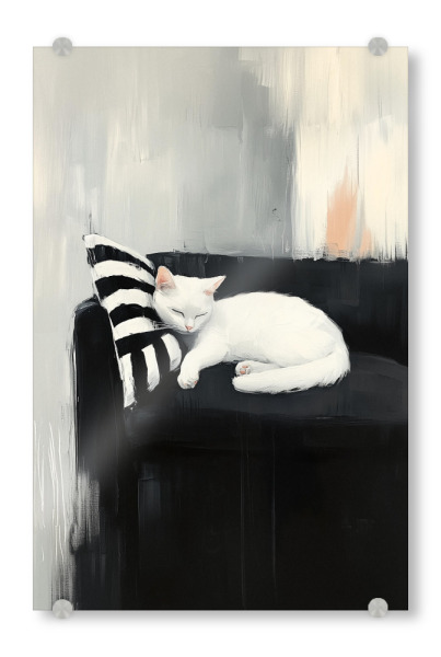 Acrylglasbild "Sanfte Katzen Träume" artboxONE - Natur,Tiere,Liebe