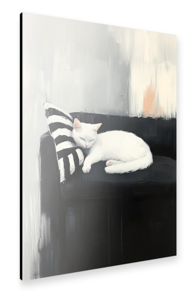 Alu-Dibond "Sanfte Katzen Träume" 75x50 cm artboxONE