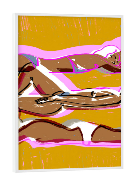 Poster mit weißem Rahmen "Summer Came Calling" artboxONE - Abstrakt