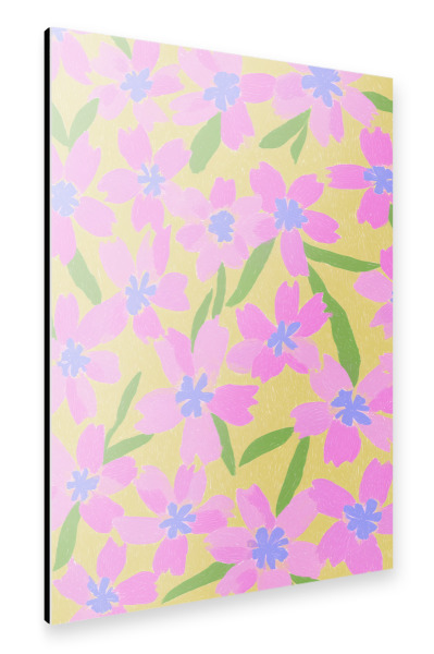 Alu-Dibond "Blumen Pinki Pop" 75x50 cm artboxONE