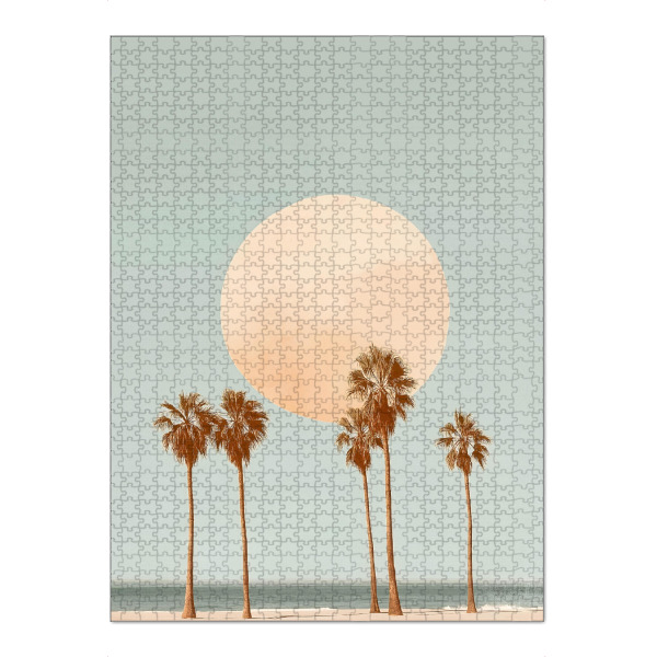 Puzzle Ravensburger "Vintage -Palmen am Strand" artboxONE - Reise / Strand und Meer