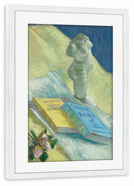 Poster mit Rahmen weiß "Vincent van Gogh, Gibsstatuette" artboxONE - Floral,Abstrakt,Menschen