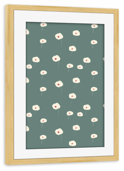 Poster mit Rahmen kiefer "Kleine Blüten" artboxONE - Floral - Blüten,Blumen,Floral,Flowers,Flower,Bloom,Mädchen,Girl,Natur,Pflanze