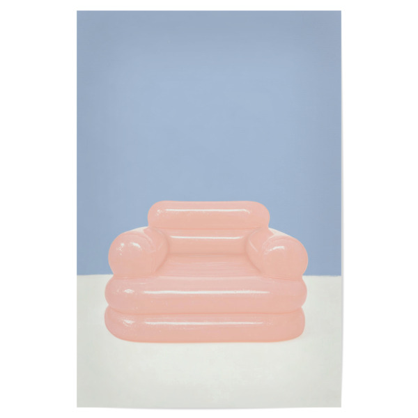 Poster "Retro Aufblasbarer Sessel" artboxONE - Architektur,Geometrie,Lustig