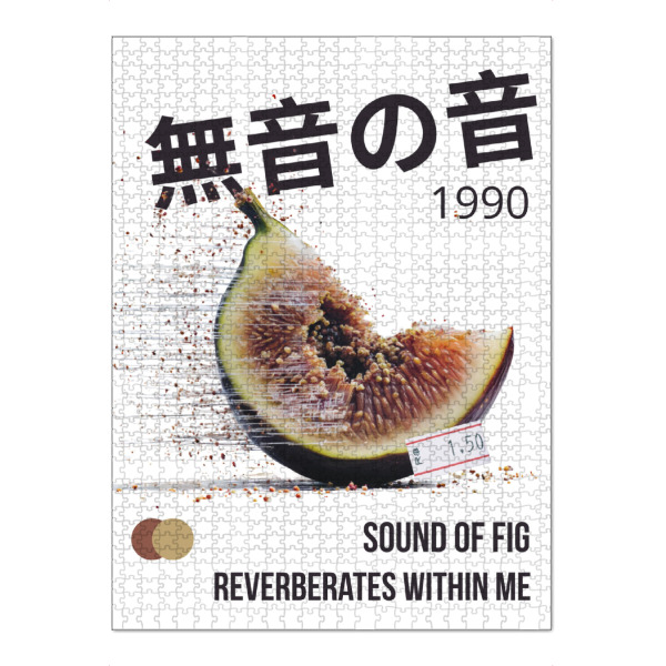 Puzzle Ravensburger "SOUND OF FIG" artboxONE - Abstrakt - Fig,Glitch,Japanese text,1990,Sound,Reverberates,Typography,Digital art,Abstract,Price tag
