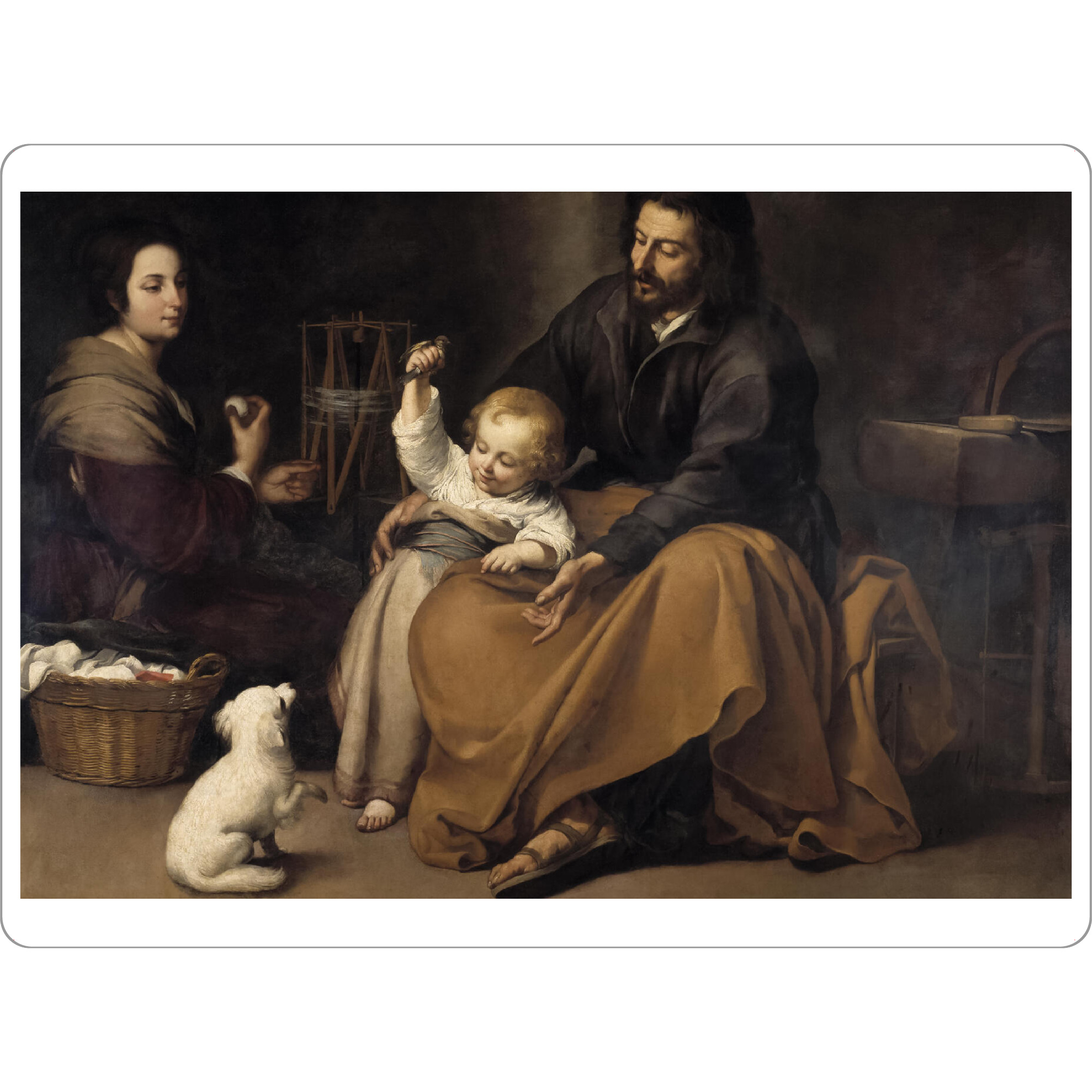 Tischset "The Holy Family with a Little Bird" artboxONE - Für Kinder,Für Mama,Für Papa