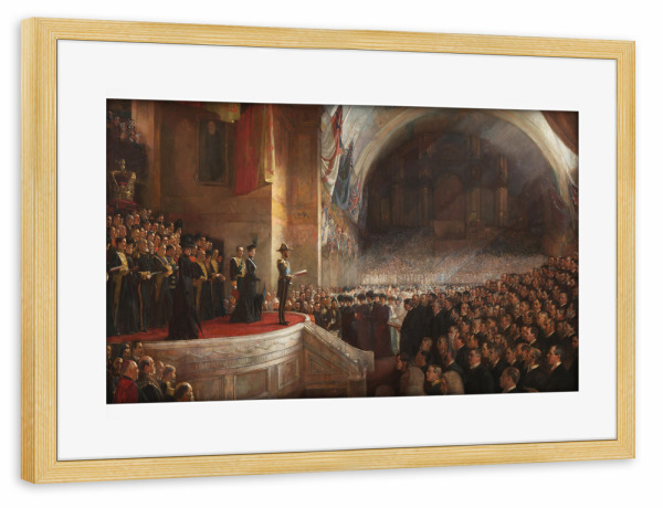 Poster mit Rahmen kiefer "Eröffnung des ersten Parlaments" artboxONE - Menschen,Städte / Sydney,Für Mama