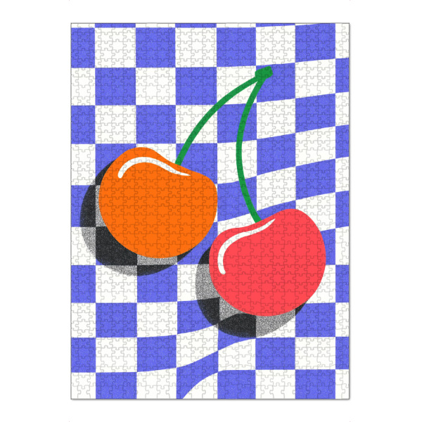 Puzzle Ravensburger "Sommer Kirschen Chic" artboxONE - Natur,Geometrie,Essen & Trinken / Obst & Gemüse