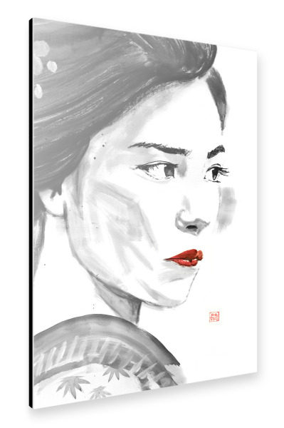 Alu-Dibond "Nahaufnahme Geisha" 30x20 cm artboxONE