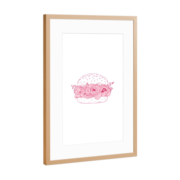 Poster mit Rahmen Kupfer "Bäckerei Blumenburger" artboxONE - Floral,Essen & Trinken