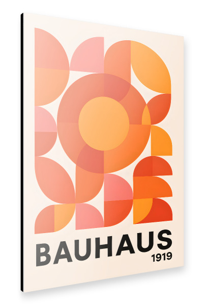 Alu-Dibond "Bauhaus in warmen Farben" 75x50 cm artboxONE