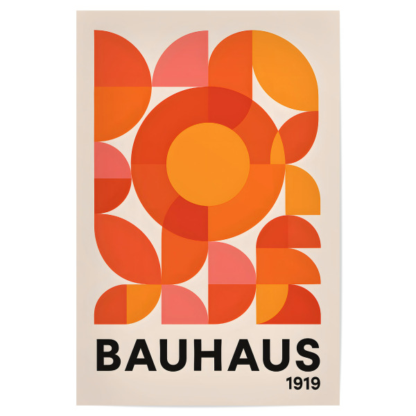 Poster 30x20 cm "Bauhaus in warmen Farben" artboxONE - Abstrakt,Geometrie