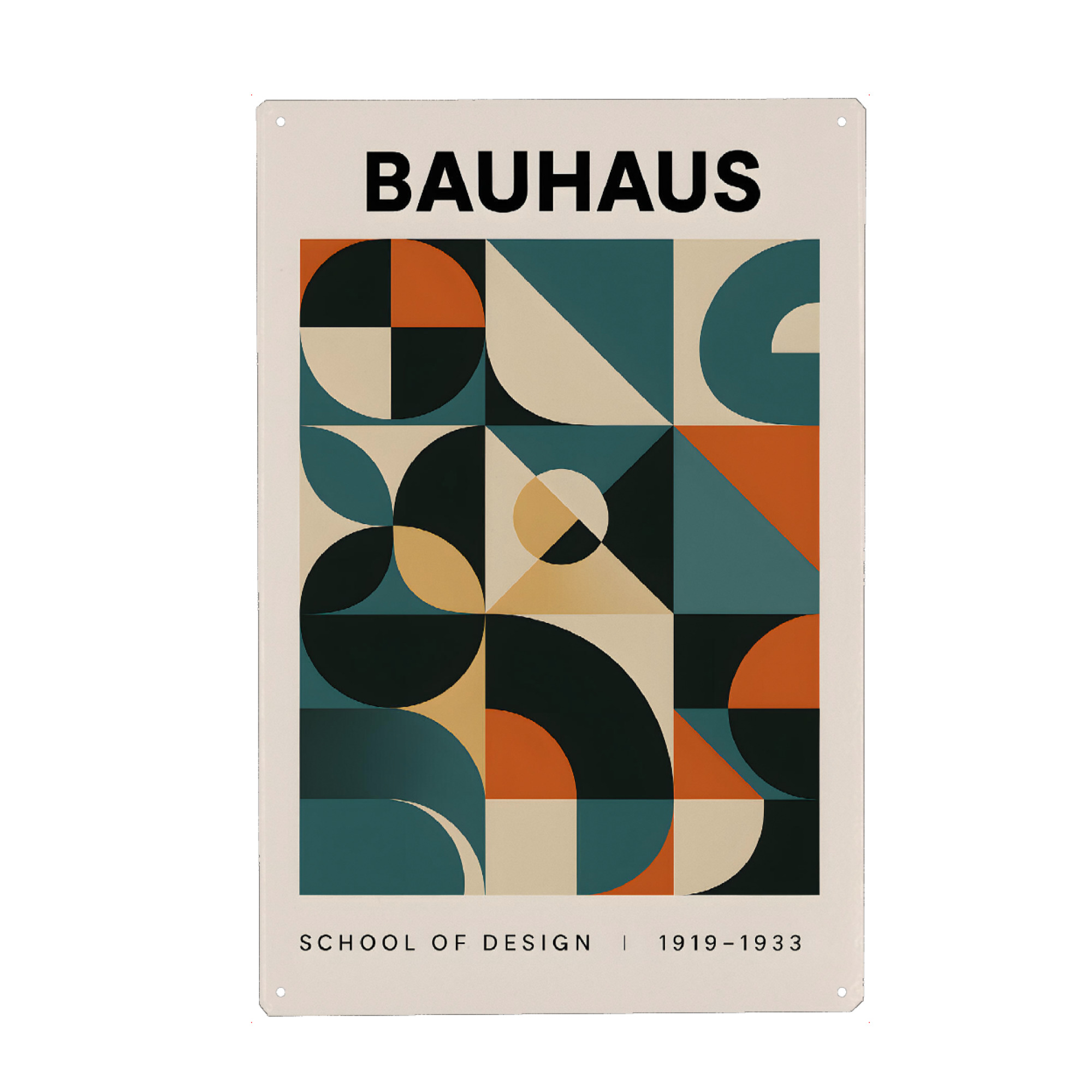 Metall Poster "Bauhaus – Geometric Perfection" artboxONE - Abstrakt,Geometrie