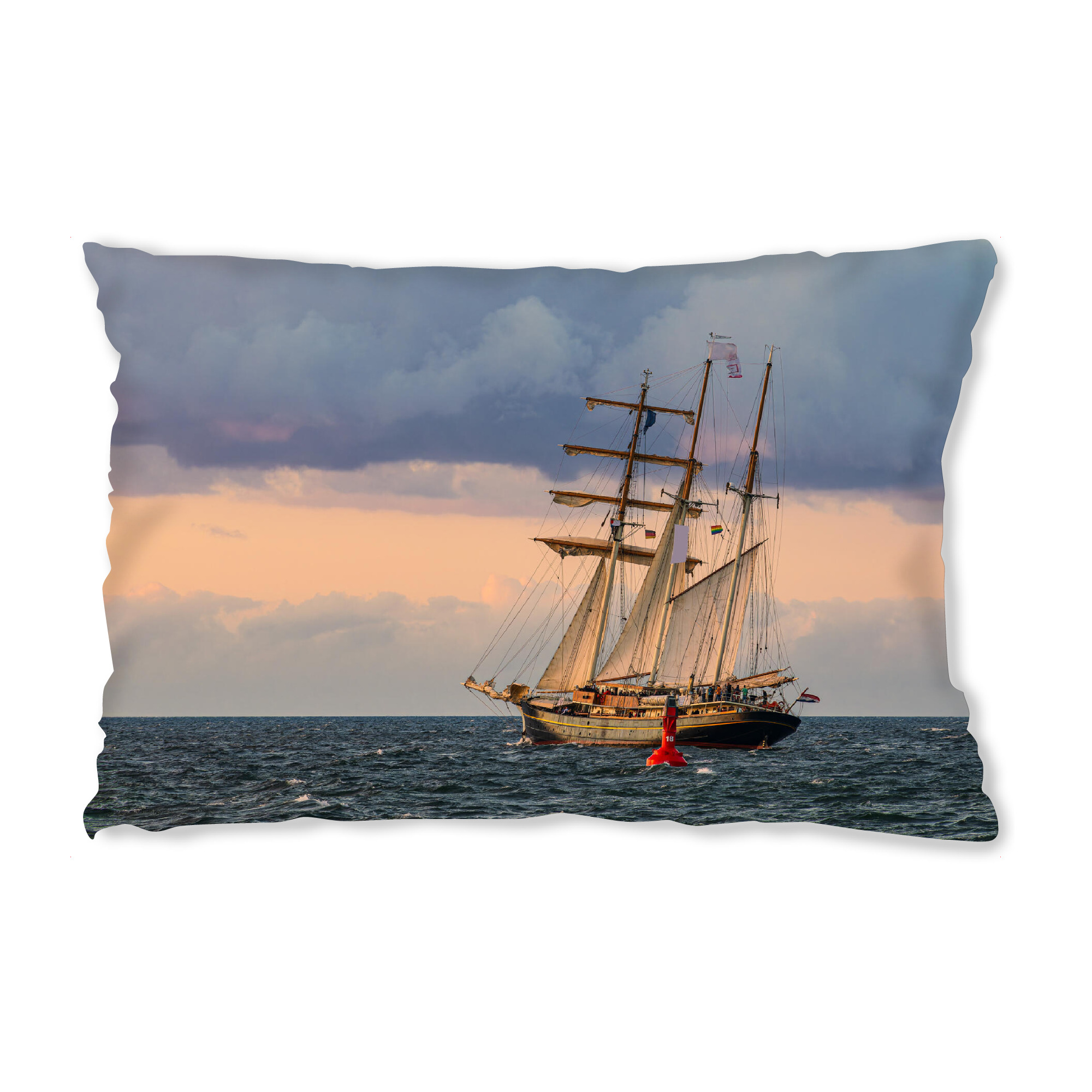 Design-Kissen "Boje und Windjammer" artboxONE - Natur,Reise,Reise / Strand und Meer