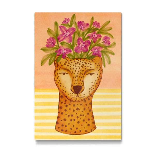 Galerie-Print "Cheetah head flower pot" 75x50 cm artboxONE