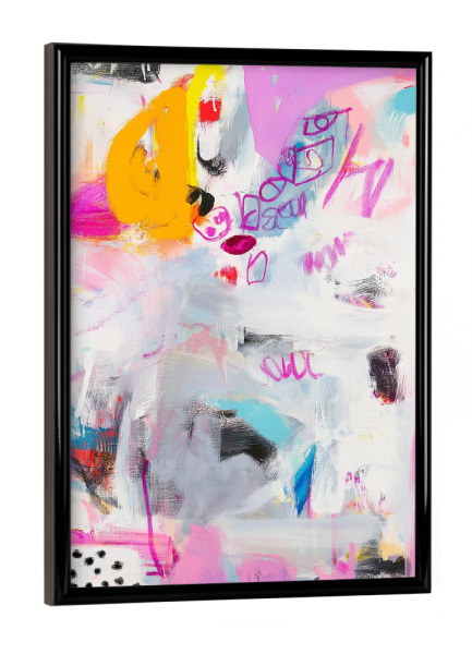 Poster mit schwarzem Rahmen "Kunterbunte Kritzelei" artboxONE - Für Kinder,Abstrakt,Geometrie