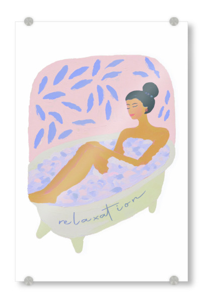 Acrylglasbild "Frau im Badeschaum" artboxONE - Floral,Menschen