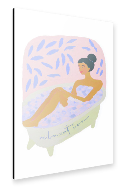 Alu-Dibond "Frau im Badeschaum" 30x20 cm artboxONE