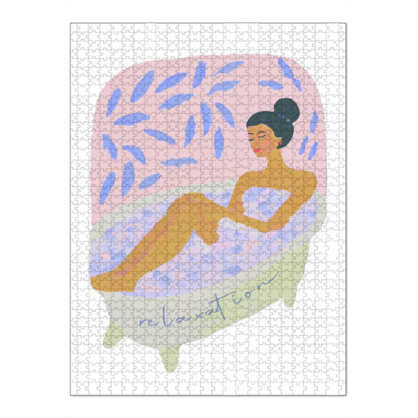 Puzzle Ravensburger "Frau im Badeschaum" artboxONE - Floral,Menschen