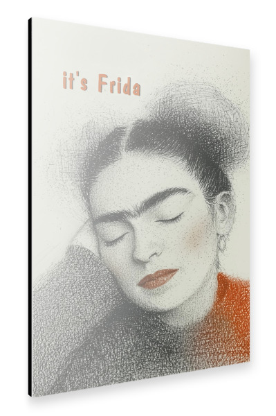 Alu-Dibond "Zeichnung - it's frida" 75x50 cm artboxONE