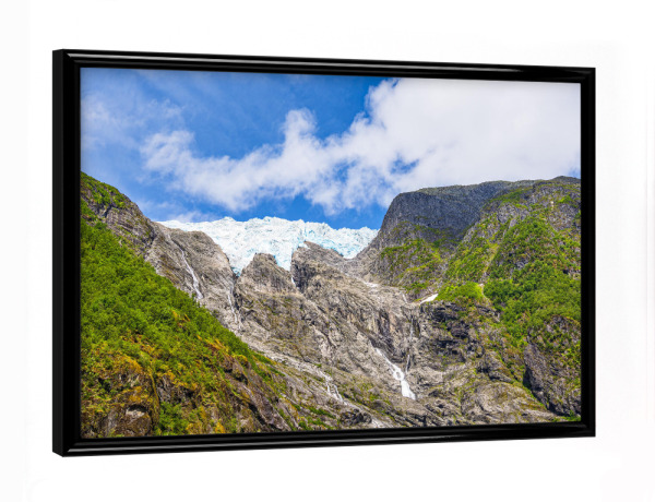 Poster mit schwarzem Rahmen "Gletscher Supphellebreen" artboxONE - Natur,Reise,Reise / Länder