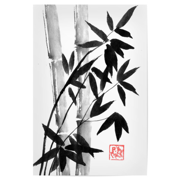 Poster "Bamboo branch" artboxONE - Floral,Reise / Asien - Bamboo,Sumie,Japan