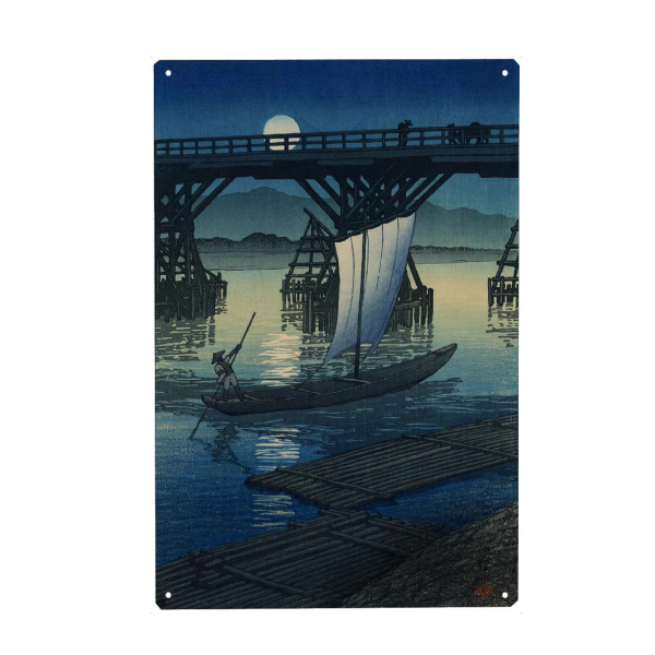 Metall Poster "Ojiya Asahi-Bashi" artboxONE - Reise,Reise / Strand und Meer,Reise / Asien