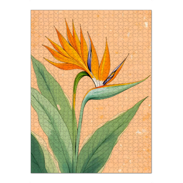 Puzzle Ravensburger "Pfirsichhintergrund botanisch" artboxONE - Floral