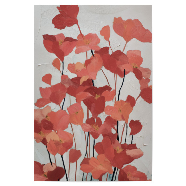 Poster "Abstrakte rote Blumen" artboxONE - Natur,Floral,Abstrakt