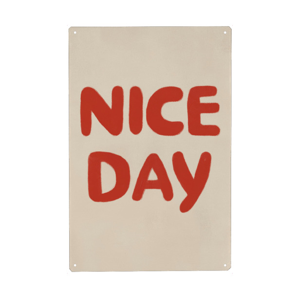 Metall Poster "Nice Day, kleine Momente" artboxONE - Typografie,Geometrie,Buchstaben
