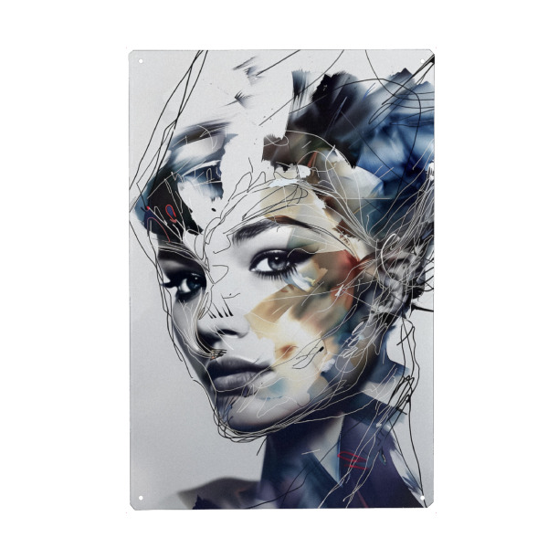 Holzbild "Kreative Gesichtszüge" artboxONE - Abstrakt,Menschen,Geometrie