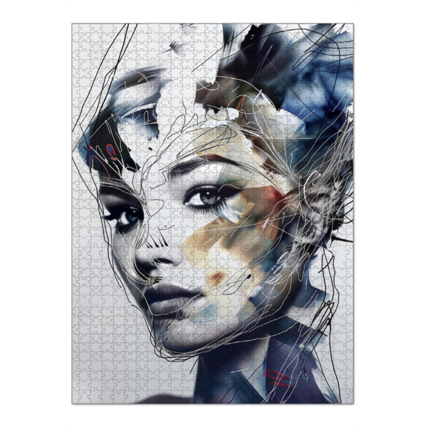 Puzzle Ravensburger "Kreative Gesichtszüge" artboxONE - Abstrakt,Menschen,Geometrie