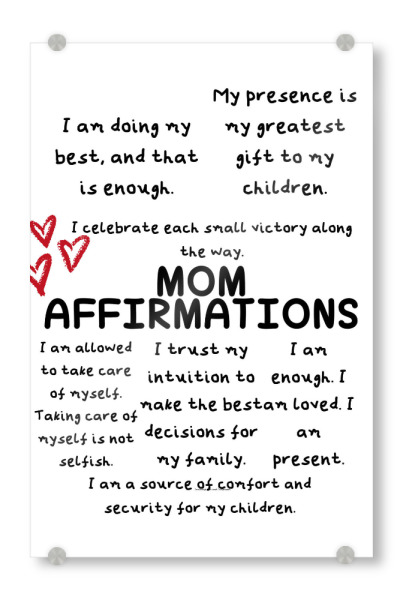 Acrylglasbild "Positive affirmations mom" artboxONE - Für Mama