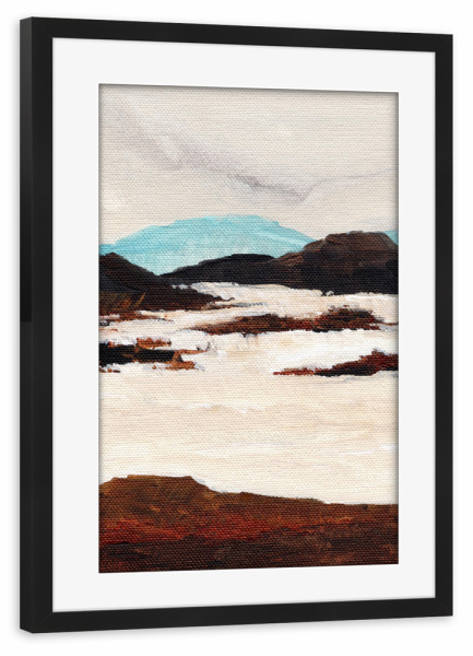 Poster mit Rahmen schwarz "Iceland landscape" artboxONE - Natur,Reise,Abstrakt