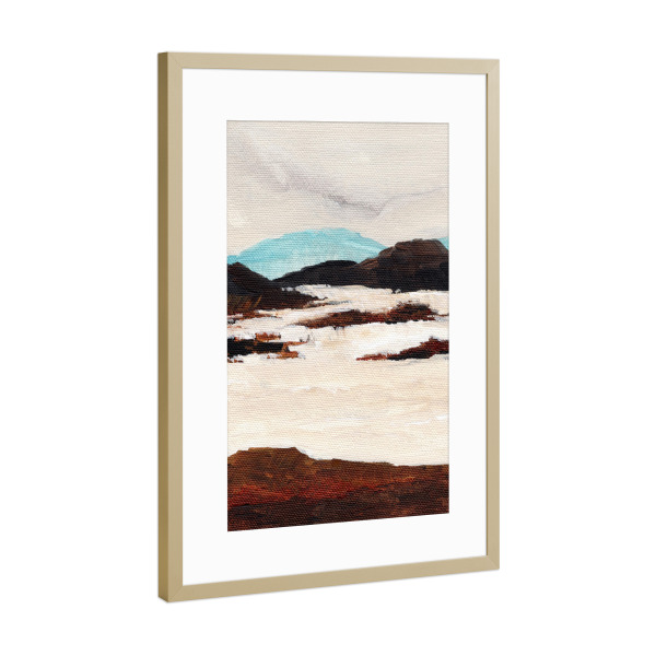 Poster mit Rahmen Gold "Iceland landscape" artboxONE - Natur,Reise,Abstrakt