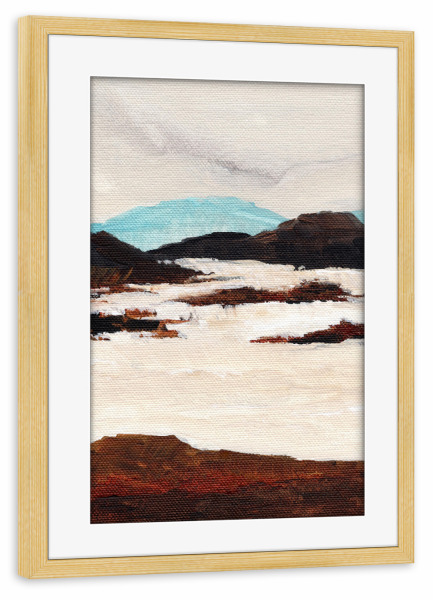 Poster mit Rahmen kiefer "Iceland landscape" artboxONE - Natur,Reise,Abstrakt
