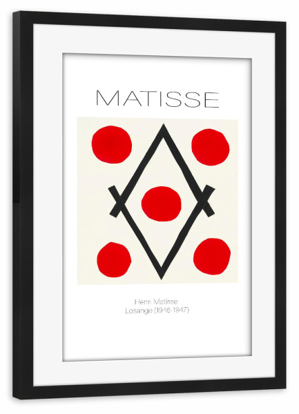 Poster mit Rahmen schwarz "Henri Matisse Losange" artboxONE - Abstrakt,Geometrie