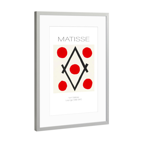 Poster mit Rahmen Silber "Henri Matisse Losange" artboxONE - Abstrakt,Geometrie