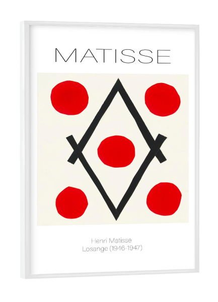 Poster mit weißem Rahmen "Henri Matisse Losange" artboxONE - Abstrakt,Geometrie