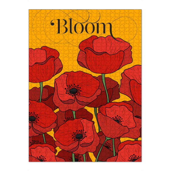 Puzzle Ravensburger "Bloom Poppies Field" artboxONE - Natur,Floral - Motivation,Blumen,Blütenblätter,Botanische,Mohnblumen,Wildblumen