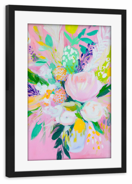 Poster mit Rahmen schwarz "Versäumter Frühlingsstrauß" artboxONE - Natur,Floral