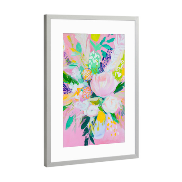 Poster mit Rahmen Silber "Versäumter Frühlingsstrauß" artboxONE - Natur,Floral