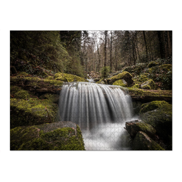 Puzzle Ravensburger "Schwarzwald Wasserfall" artboxONE - Natur - Bach,Moos,Wald,Steine,Langzeitbelichtung,Baden-württemberg,Naturfoto,Naturfotografie