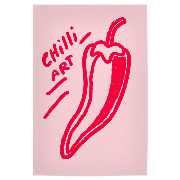 Poster "Küchenzauber mit Chilli" artboxONE - Typografie,Natur,Essen & Trinken / Obst & Gemüse