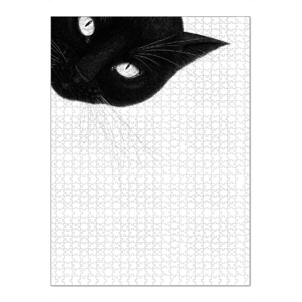Puzzle Ravensburger "Schwarze Katze oben" artboxONE - Für Kinder,Tiere,Für Mama,Halloween,Lustig