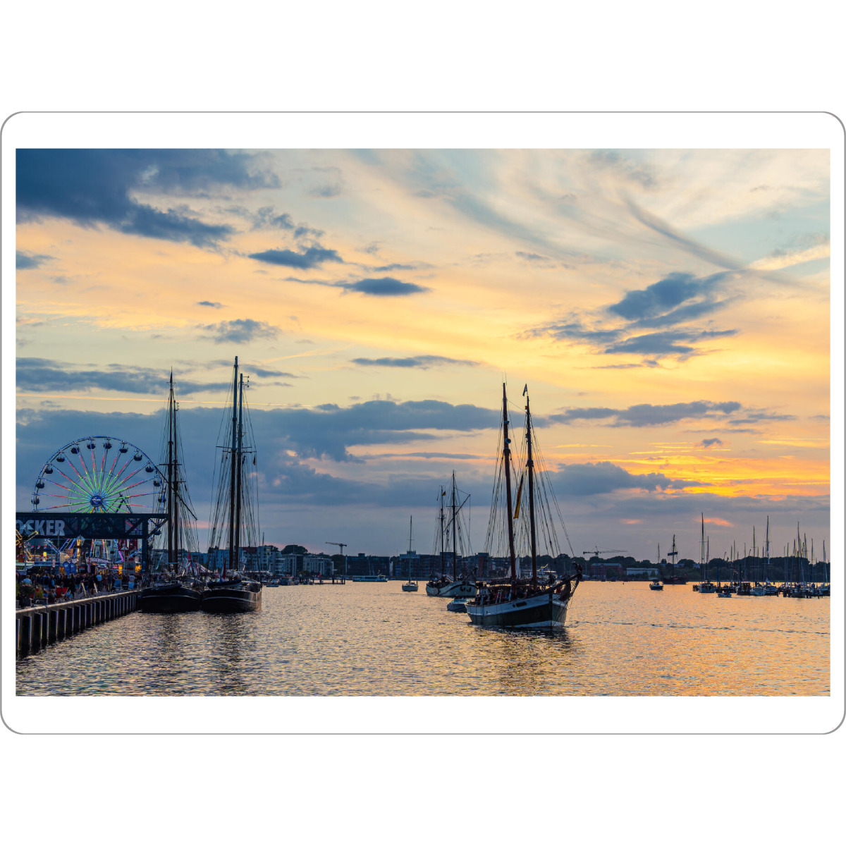 Tischset "Riesenrad und Segelschiffe" artboxONE - Städte,Natur,Reise,Architektur