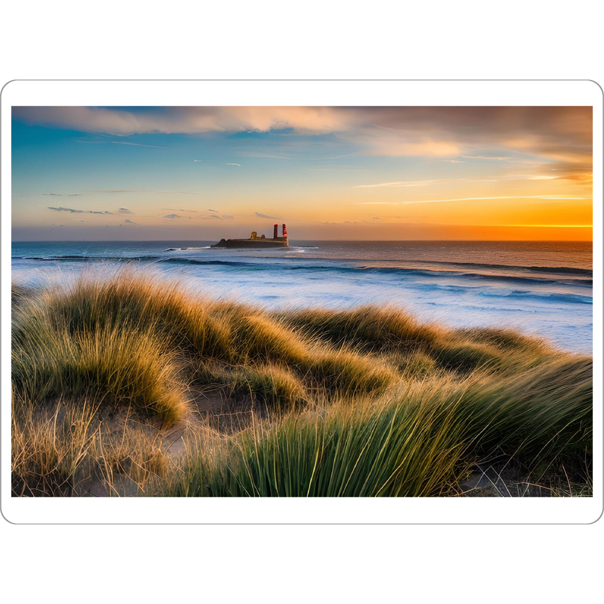 Tischset "Abenddämmerung Nordsee" artboxONE - Natur,Reise,Reise / Strand und Meer - Nordssee,Dämmerung,Sand,Dünen - Bild nordssee